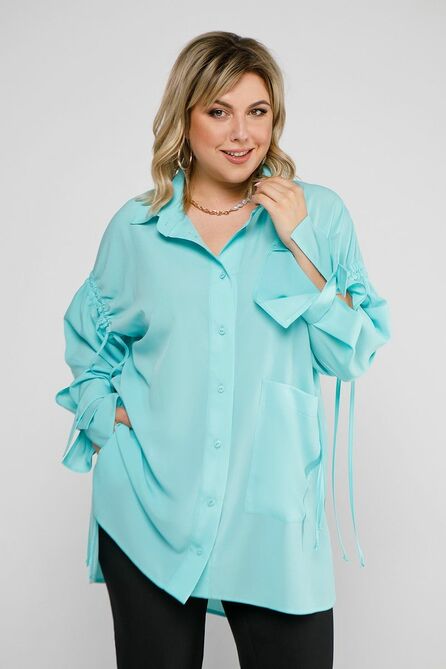 Костюм с блузкой Pretty 2044 мята+черный