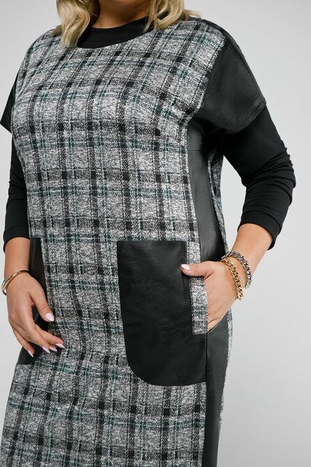 Платье, Джемпер Pretty 2058 черный-изумруд