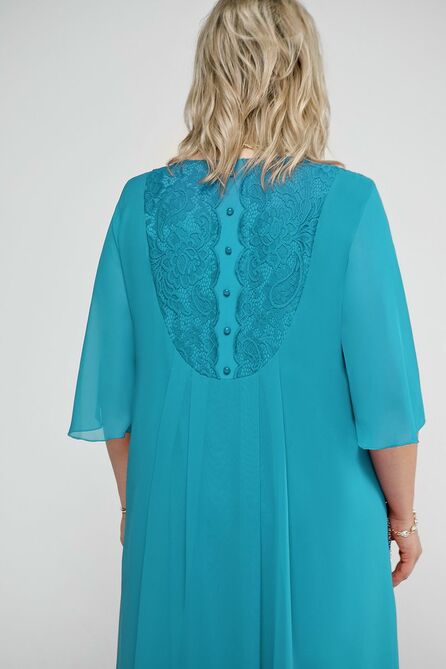 Повседневное платье Pretty 2046 морская-волна