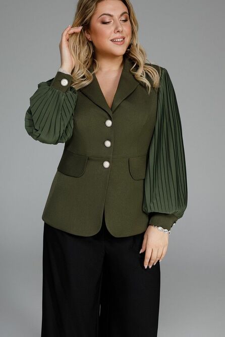 Костюм брючный Pretty 2122 хаки-черный