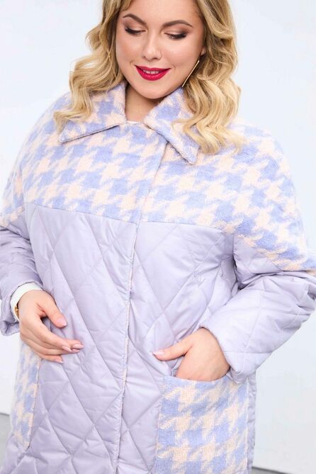 Пальто Pretty 1896 сирень-молочный Пальто Pretty 1896 сирень-молочный