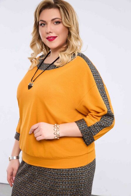 Юбка, Джемпер Pretty 2139 горчица