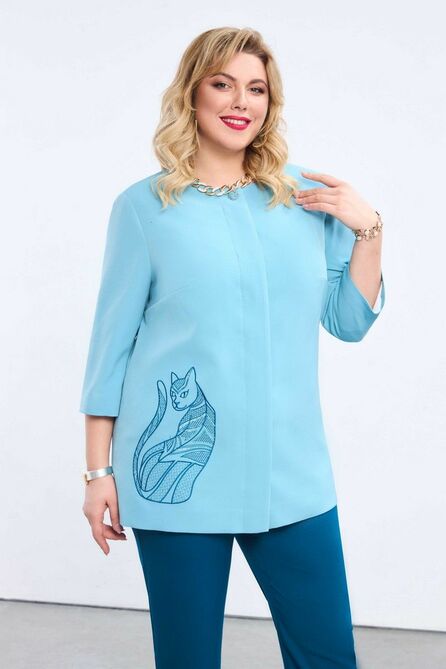 Костюм брючный Pretty 2175 бирюзовый