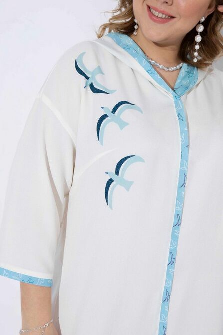 Повседневное платье Pretty 2219 молоко_птички