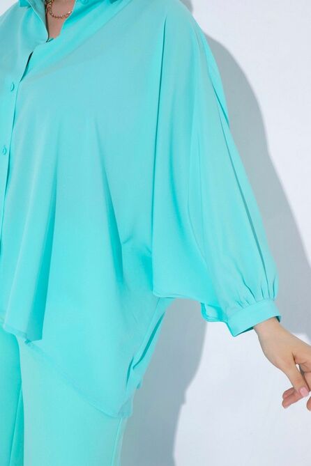 Костюм с блузкой Pretty 2225 лазурный