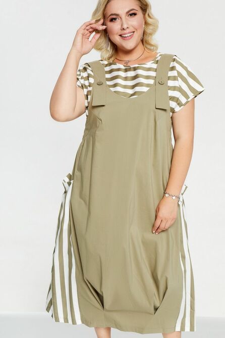 Костюм с блузкой Pretty 2233 хаки