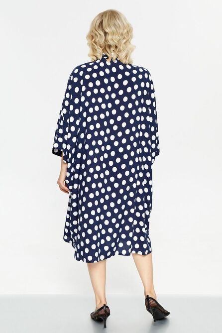 Повседневное платье Pretty 2234 синий_белые_горохи