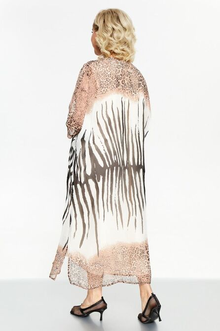 Повседневное платье Pretty 2235 черно-белый_бежевый