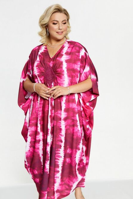 Повседневное платье Pretty 2237 розовый_тай-дай
