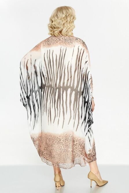 Повседневное платье Pretty 2237 черно-белый_бежевый