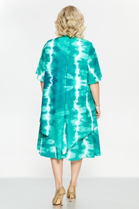Повседневное платье Pretty 2242 бирюза_тай-дай