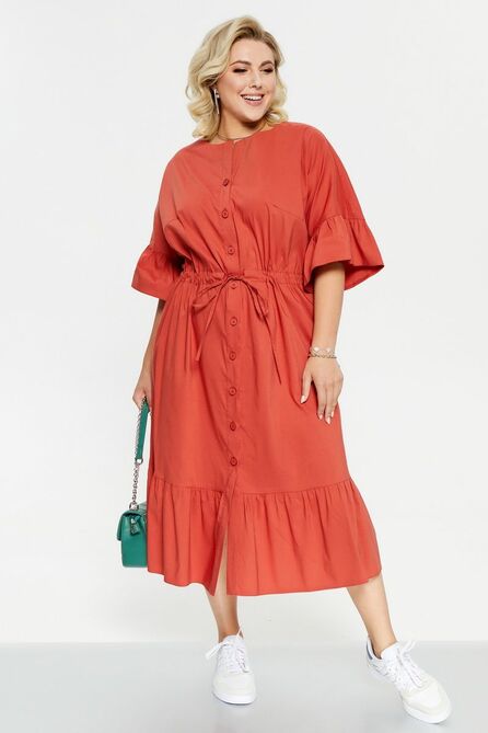 Повседневное платье Pretty 2246 терракот Повседневное платье Pretty 2246 терракот