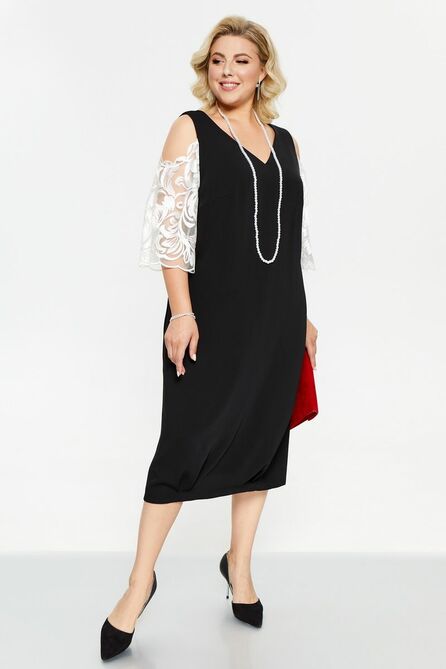 Вечернее платье Pretty 2248 черный-белый Вечернее платье Pretty 2248 черный-белый