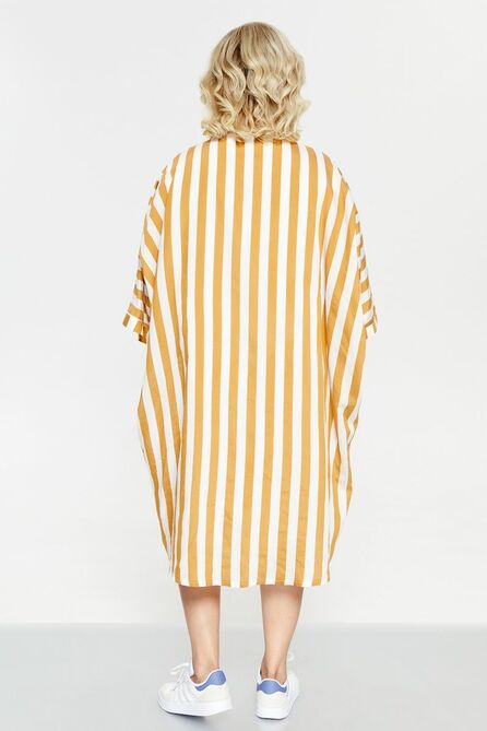 Повседневное платье Pretty 2253 горчица_полоска Повседневное платье Pretty 2253 горчица_полоска