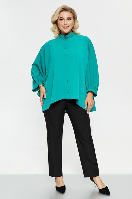 Костюм с блузкой Pretty 2265 бирюза_черный Костюм с блузкой Pretty 2265 бирюза_черный