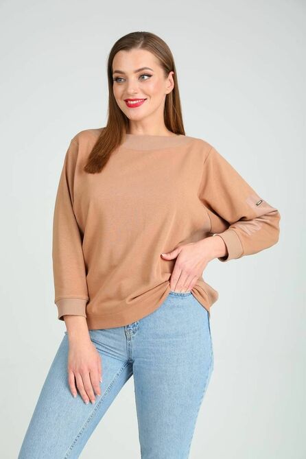 Джемпер Ришелье 867 бежевый