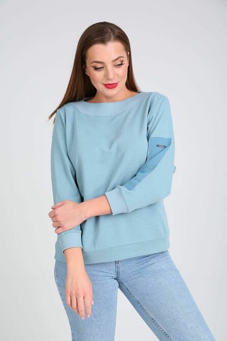 Джемпер Ришелье 867 голубой