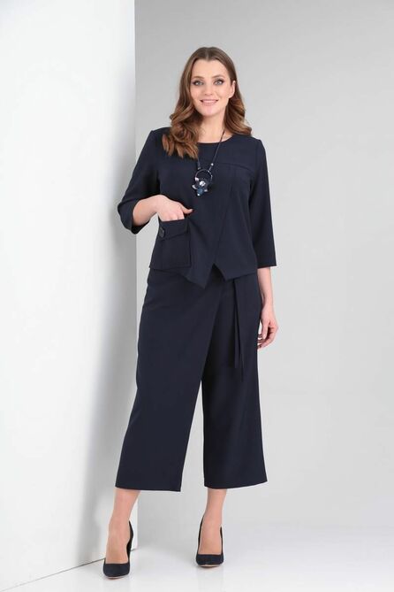 Костюм брючный Ришелье 877 синий Костюм брючный Ришелье 877 синий