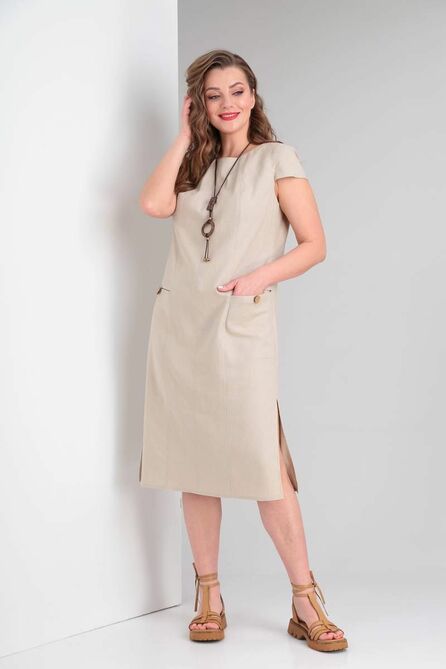 Повседневное платье Ришелье 703 беж