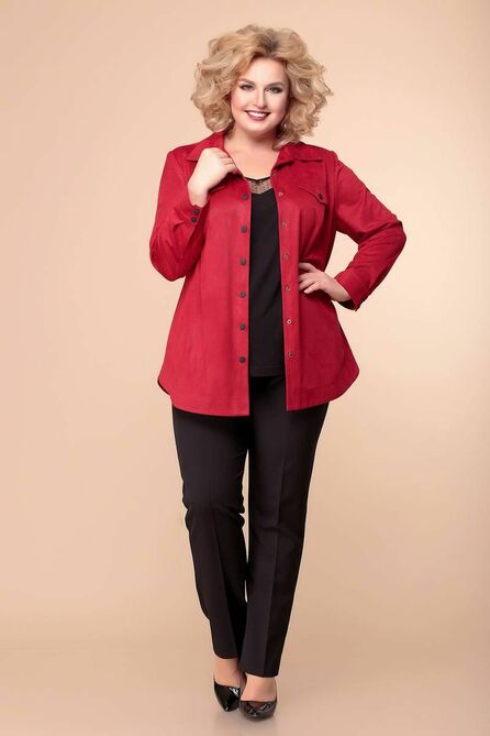 Брюки, Блуза, Топ Romanovich style 3-1916 красный/черный