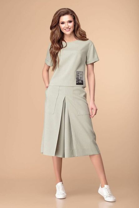 Брюки, Блуза Romanovich style 2-1971 светлая_зелень