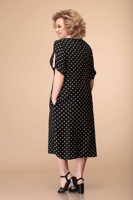 Повседневное платье Romanovich style 1-1657 черный/беж