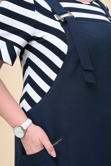 Повседневное платье Romanovich style 1-2353 синий/белый