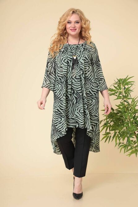 Костюм брючный Romanovich style 2-2294 черный/олива