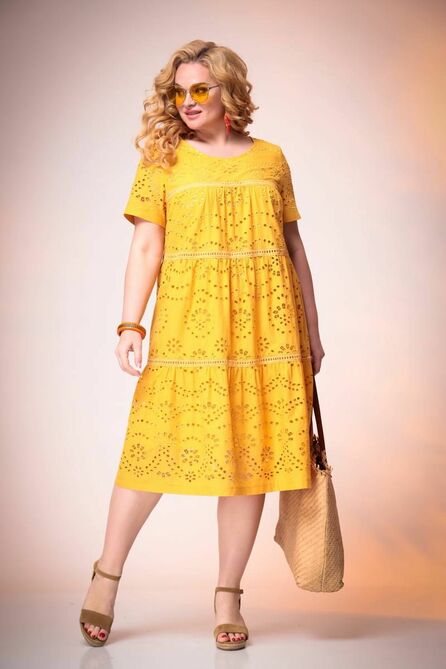Повседневное платье Romanovich style 1-2387 горчица Повседневное платье Romanovich style 1-2387 горчица