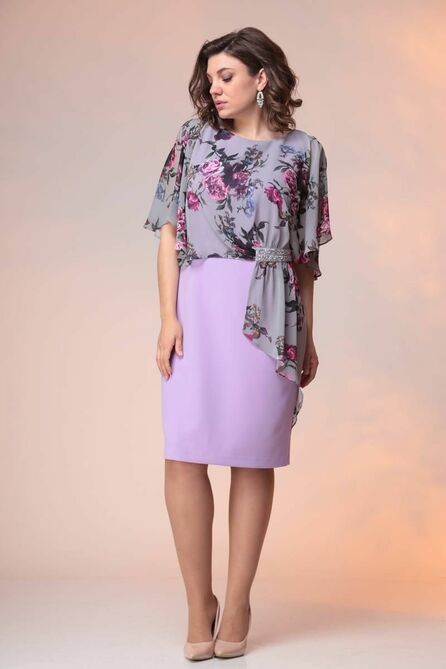 Вечернее платье Romanovich style 1-2371 серый/сирень