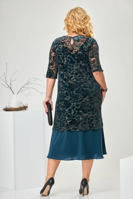 Вечернее платье Romanovich style 1-1865 изумрудно-синий