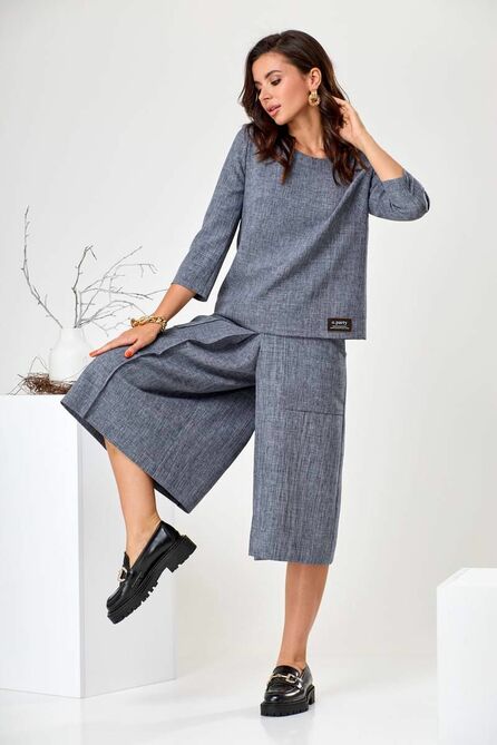 Костюм с блузкой Romanovich style 2-2401 серый