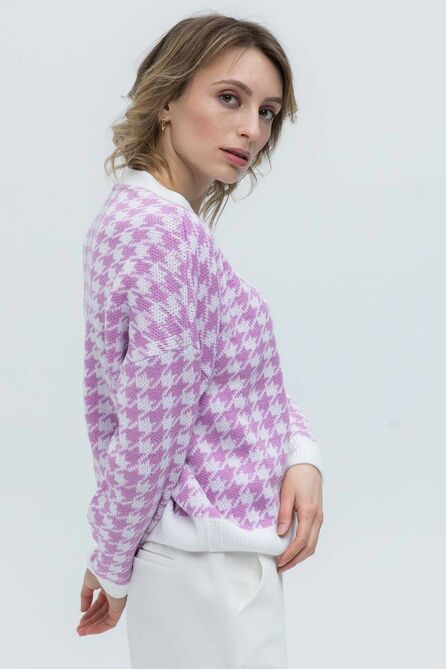 Кардиган Romgil 691ПТЗ белый,сиреневый