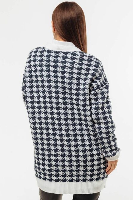 Кардиган Romgil 692ПТЗ белый,индиго