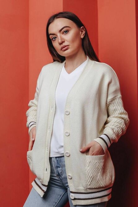 Кардиган Romgil 708ХТЗ молочный