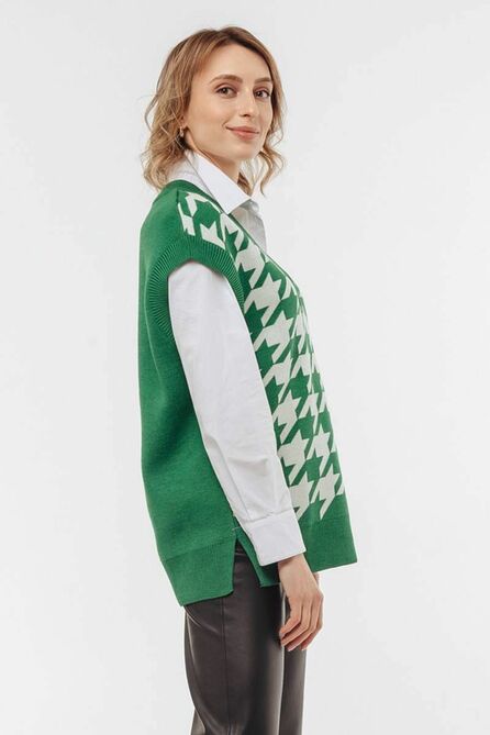 Жилет Romgil 686ШТЗ зеленый,молочный