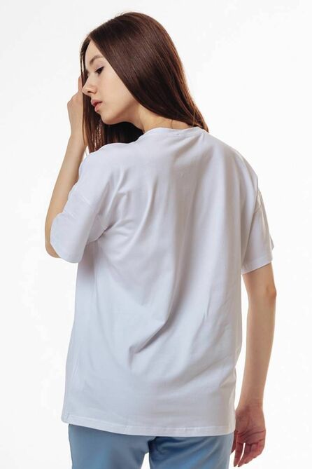 Майка Romgil 693ЛХТЗ белый,голубой