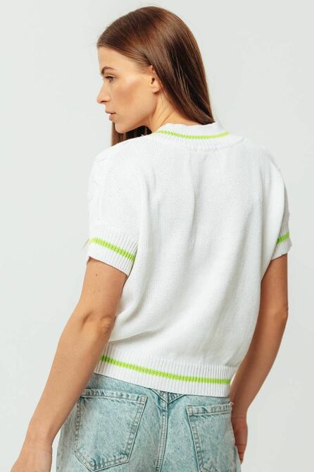 Джемпер Romgil 613ХТЗ белый,салатовый
