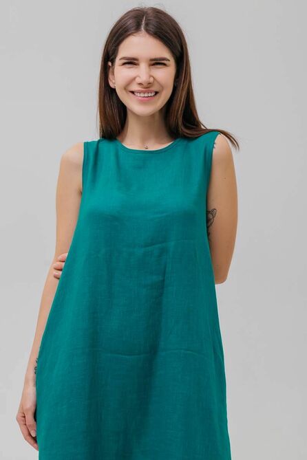 Повседневное платье Romgil 122ЛЛТК изумрудный