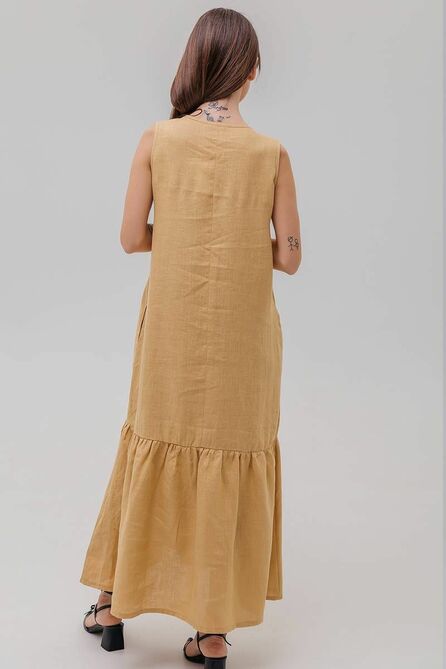 Повседневное платье Romgil 122ЛЛТК соломенный