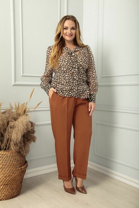 Блузка SandyNa 13812 черный_камни