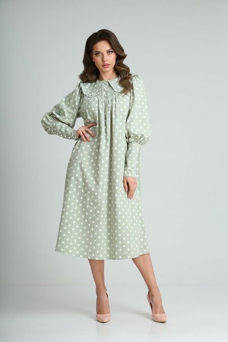 Повседневное платье SandyNa 13924 зеленый_чай