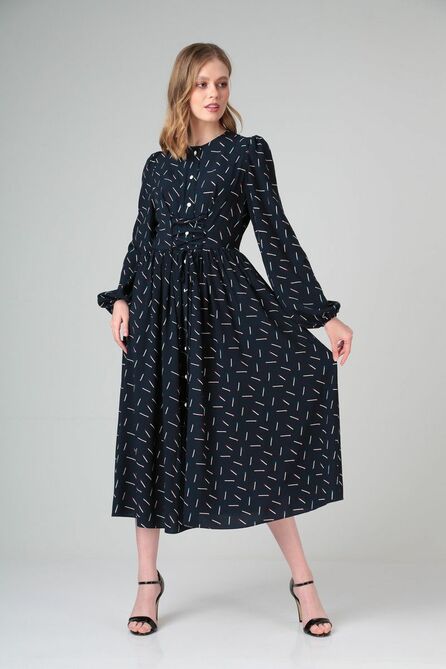 Повседневное платье SandyNa 130113 синий_спички