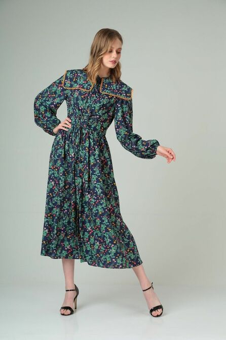 Повседневное платье SandyNa 130113 василек_цветы