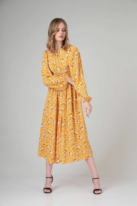 Повседневное платье SandyNa 130113 желтый