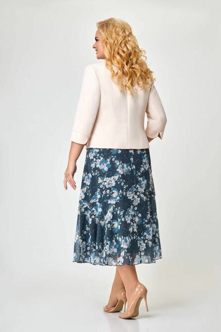 Плательный комплект СлавияЭлит 166-2 темная_волна