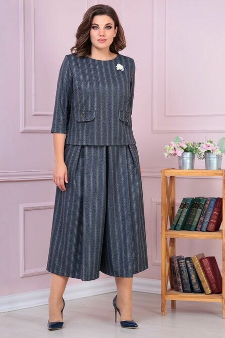 Брюки, Блуза Solomeya Lux 851 синий