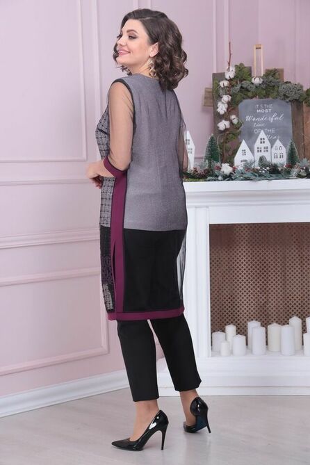 Брюки, Блуза Solomeya Lux 872 бордо