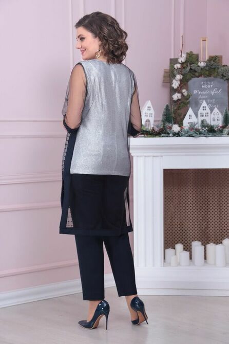 Брюки, Блуза Solomeya Lux 872 синий