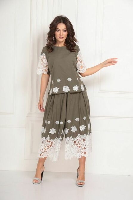 Брюки, Блуза Solomeya Lux 704 хаки